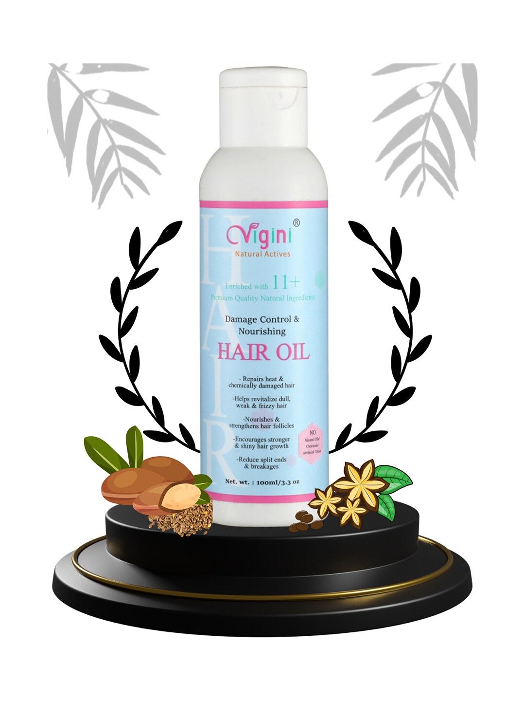 Vigini Damaged Repair Hair Care Growth Vitalizer with Coconut Argan Cream Oil 100ml Price in India
