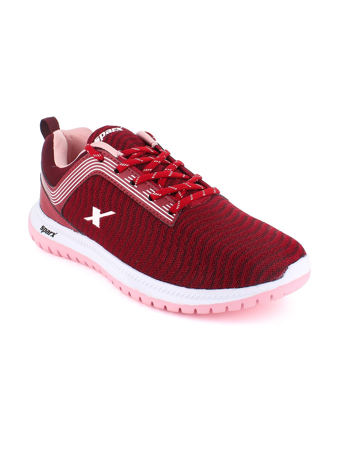 Sparx Women Burgundy Mesh Running Non-Marking Shoes Price in India