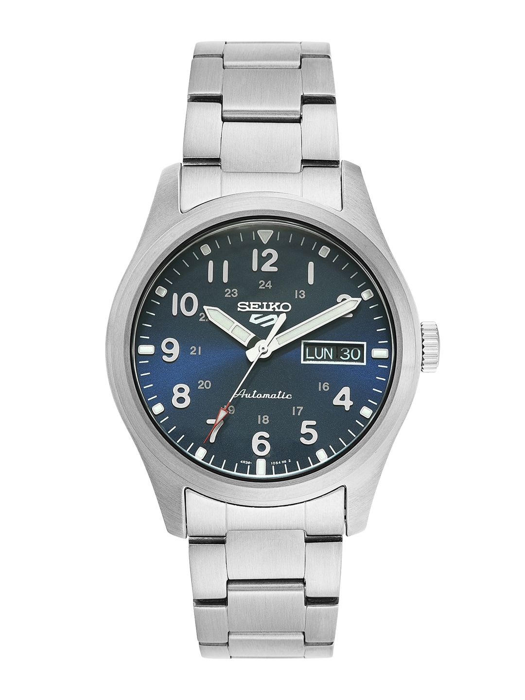 SEIKO SEIKO Men Blue Dial & Silver Toned Bracelet Style Strap Analogue Watch SRPG29K1