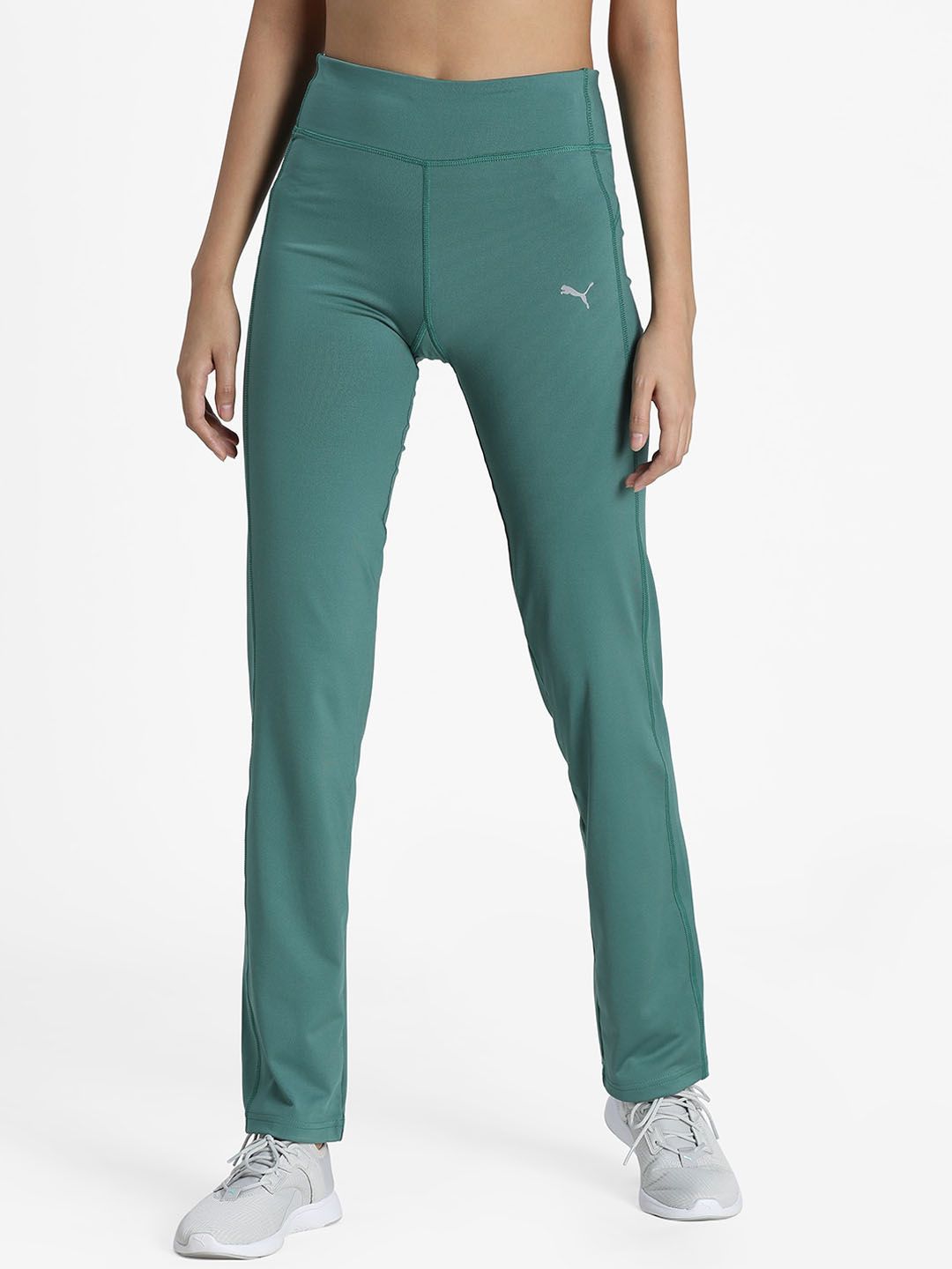 Puma Women Blue Solid Straight Leg Track Pants Price in India