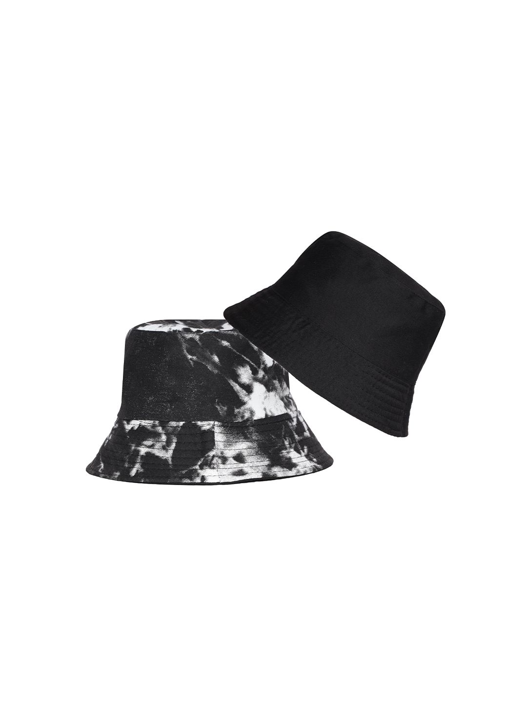 FabSeasons Unisex Black & White Reversible Bucket Hat Price in India