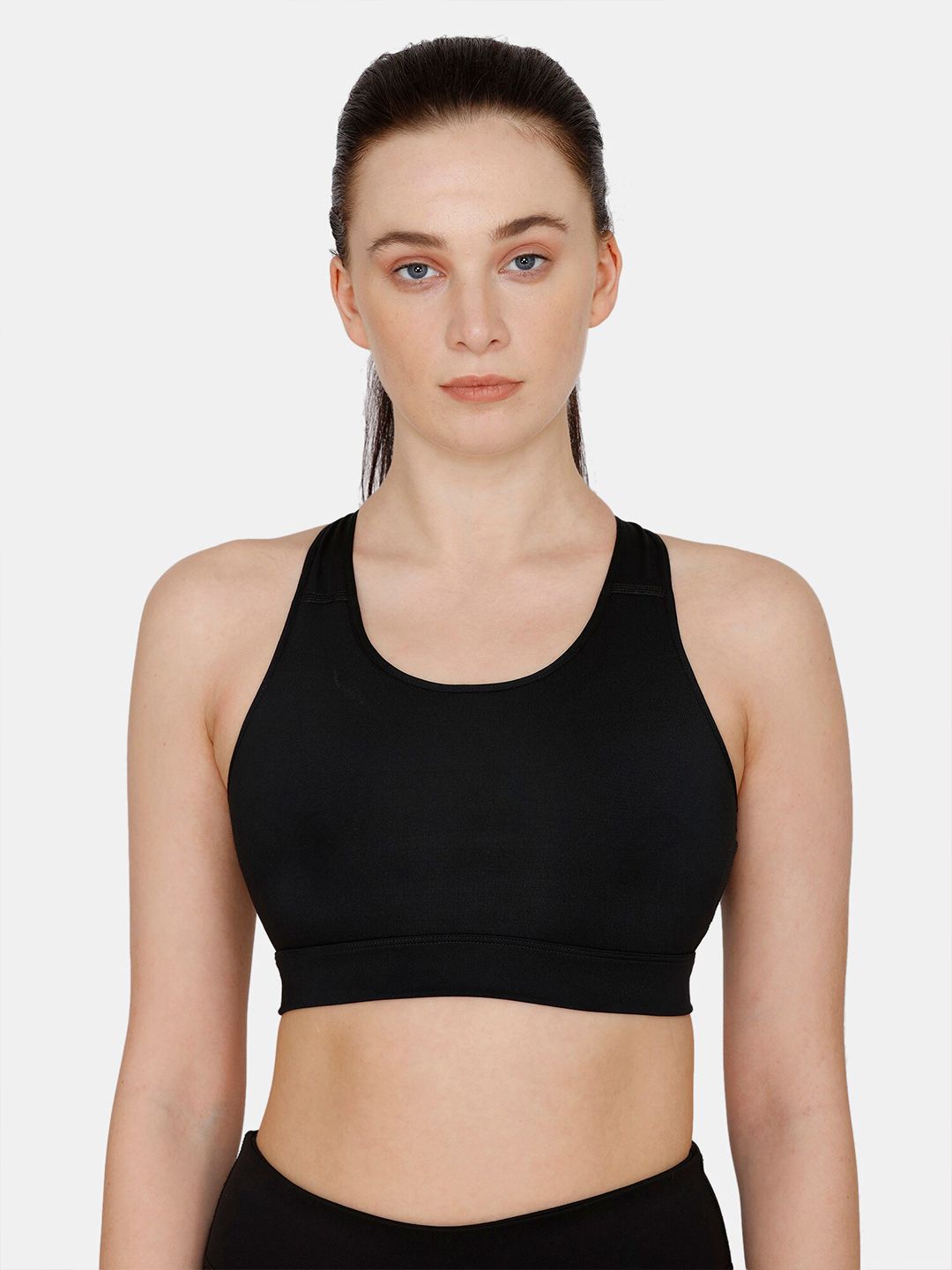 Zelocity by Zivame Woman Black Seamless Workout Bra -ZC4986FASH0BLAK Price in India