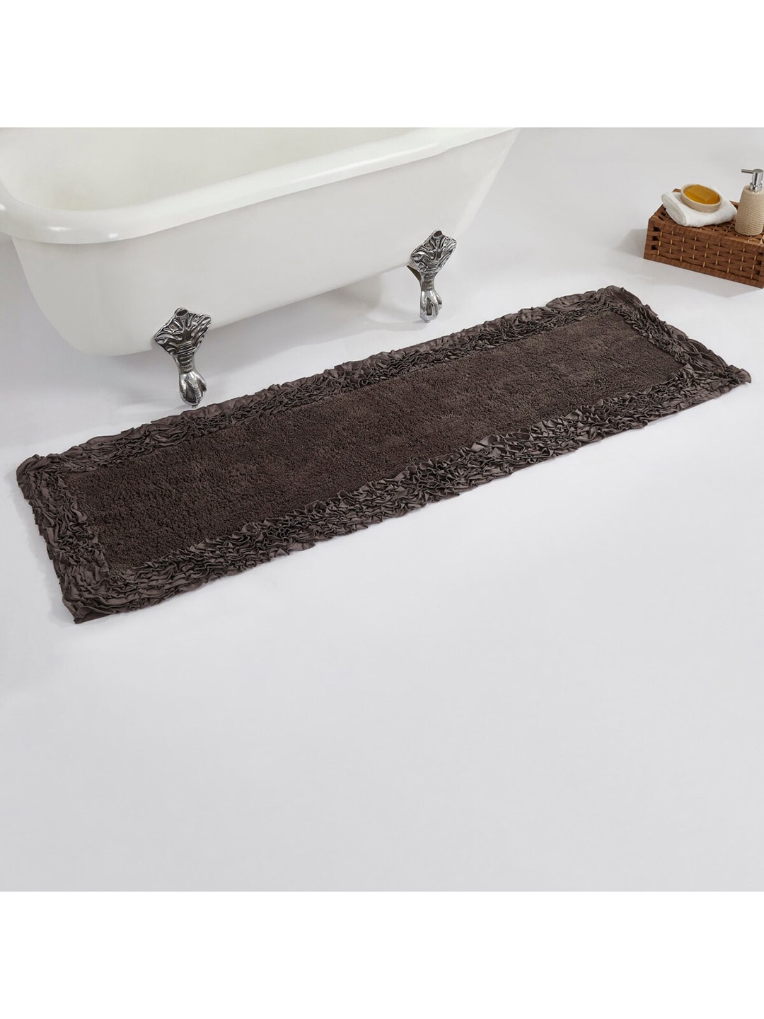 Home Centre Charcoal Grey Textured Bath Mat Price in India