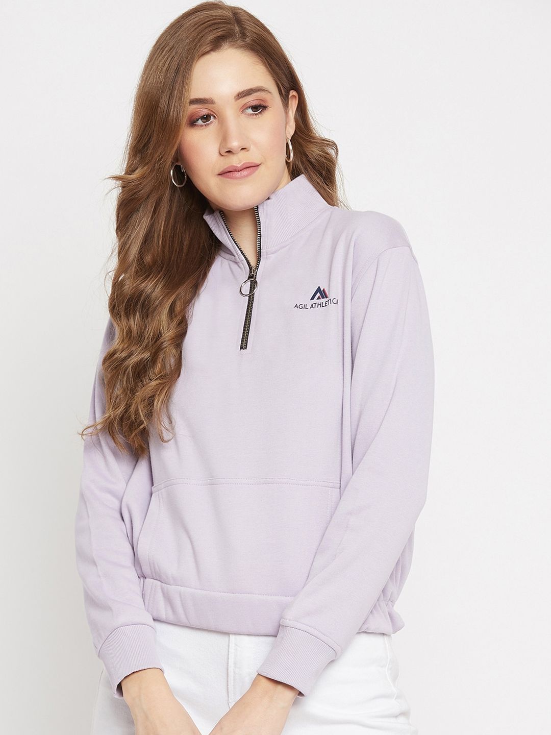 AGIL ATHLETICA Women Lavender Lightweight Sporty Jacket Price in India