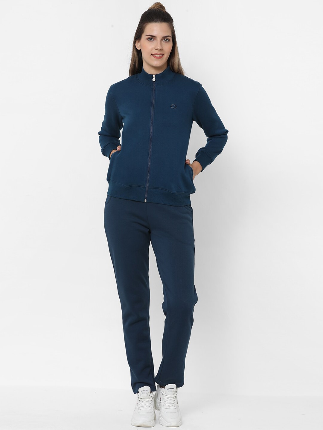 Sweet Dreams Women Navy Blue Solid Track Suit Price in India