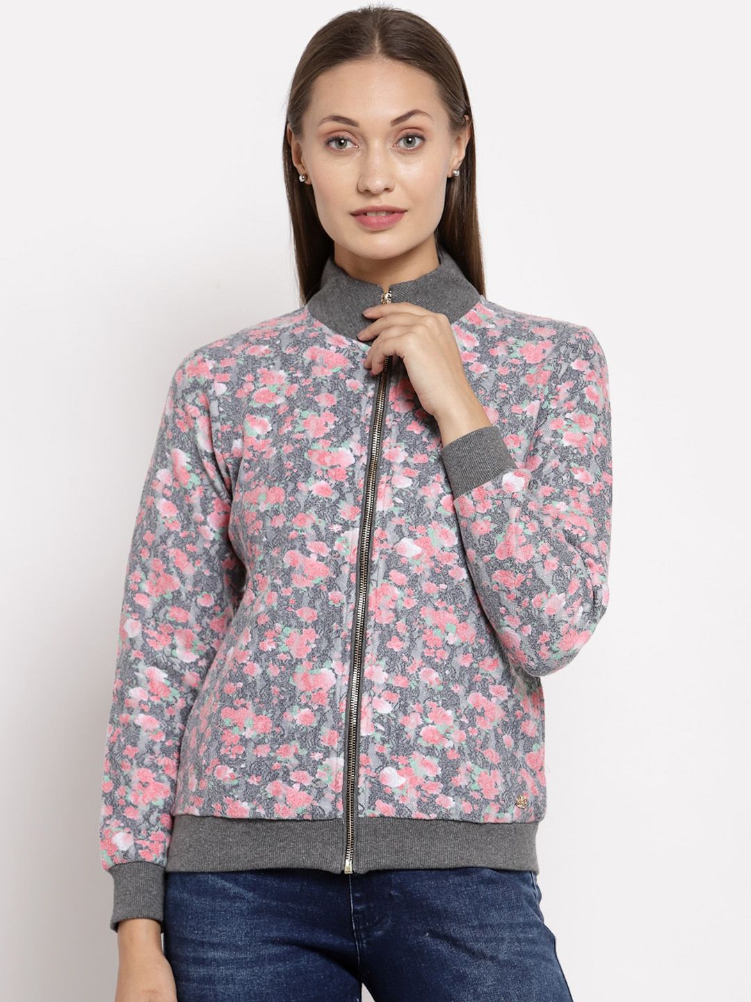 Juelle Women Grey Printed Sweatshirt Price in India