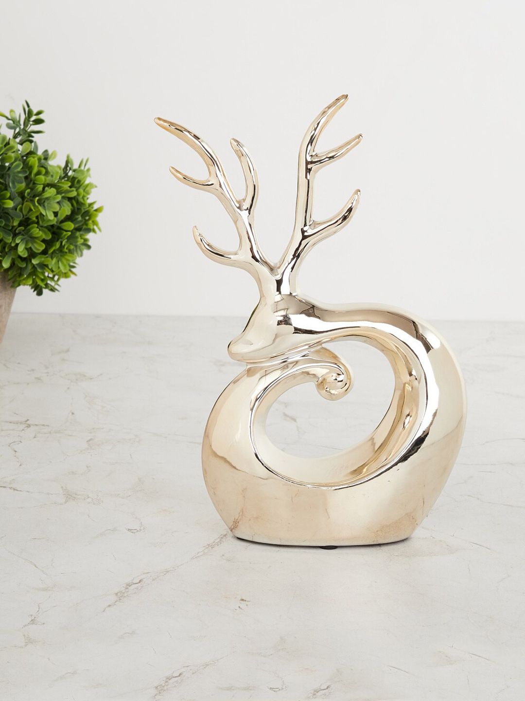 Home Centre Gold Solid Stoneware Deer Figurine Price in India