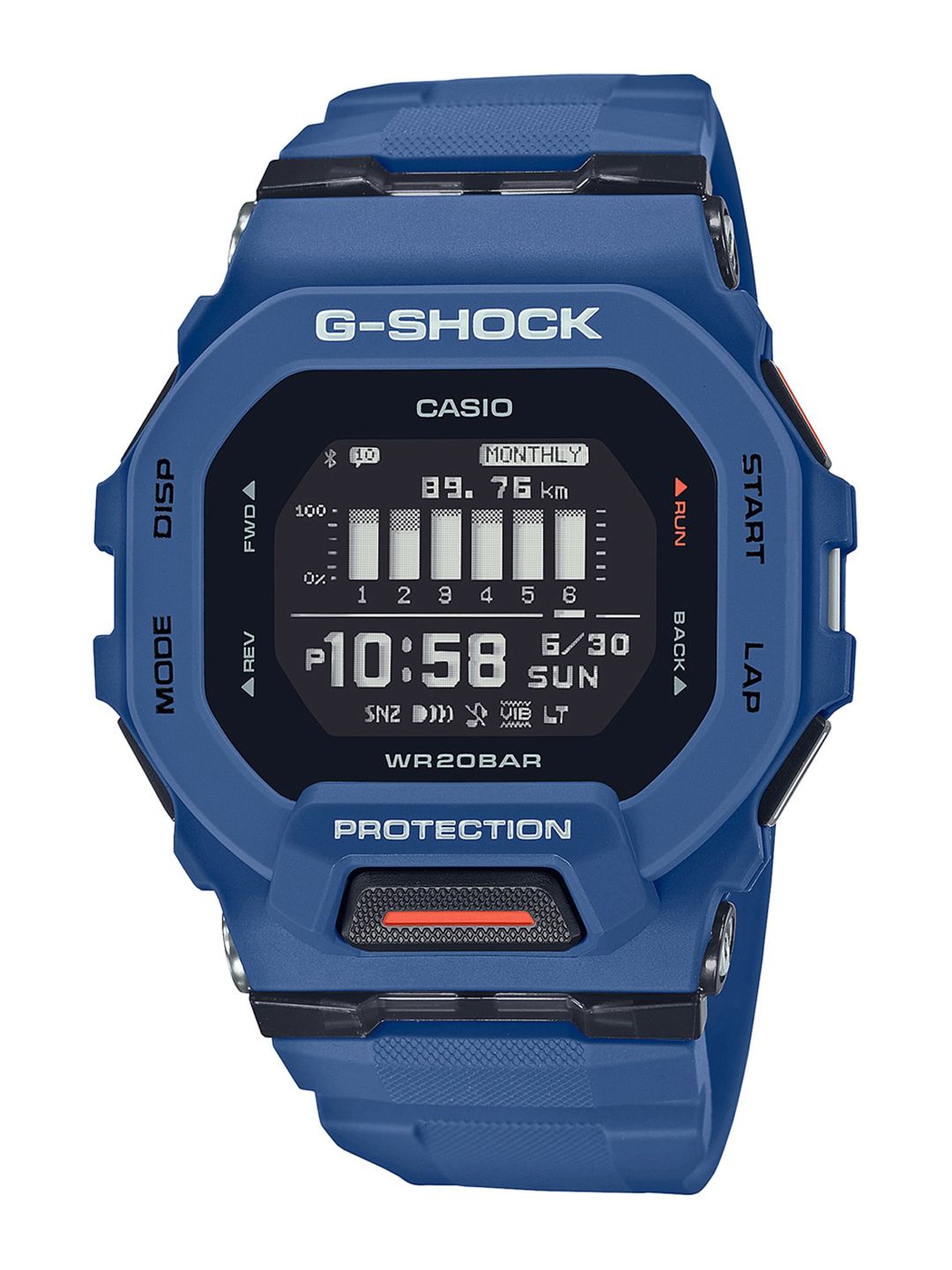 時計 CASIO G-SHOCK GBD-200 SM Buy CASIO Men G-Shock GBD-200-2DR Digital Dial Blue Resin Strap