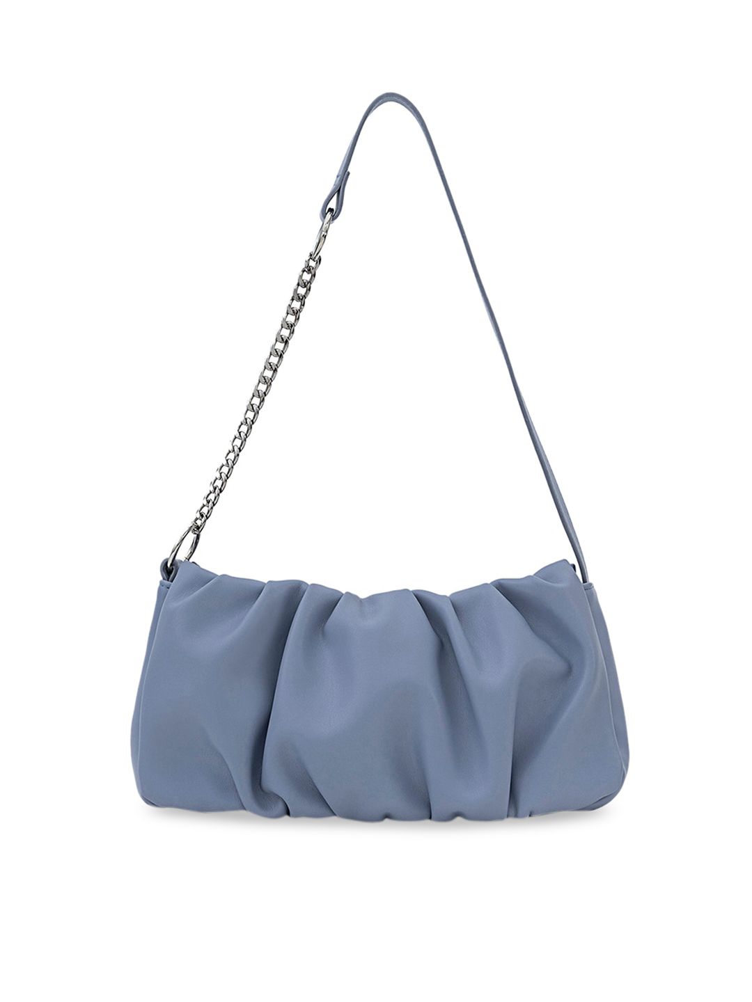 MIRAGGIO Blue Solid Soft-Gathered Shoulder Bag Price in India