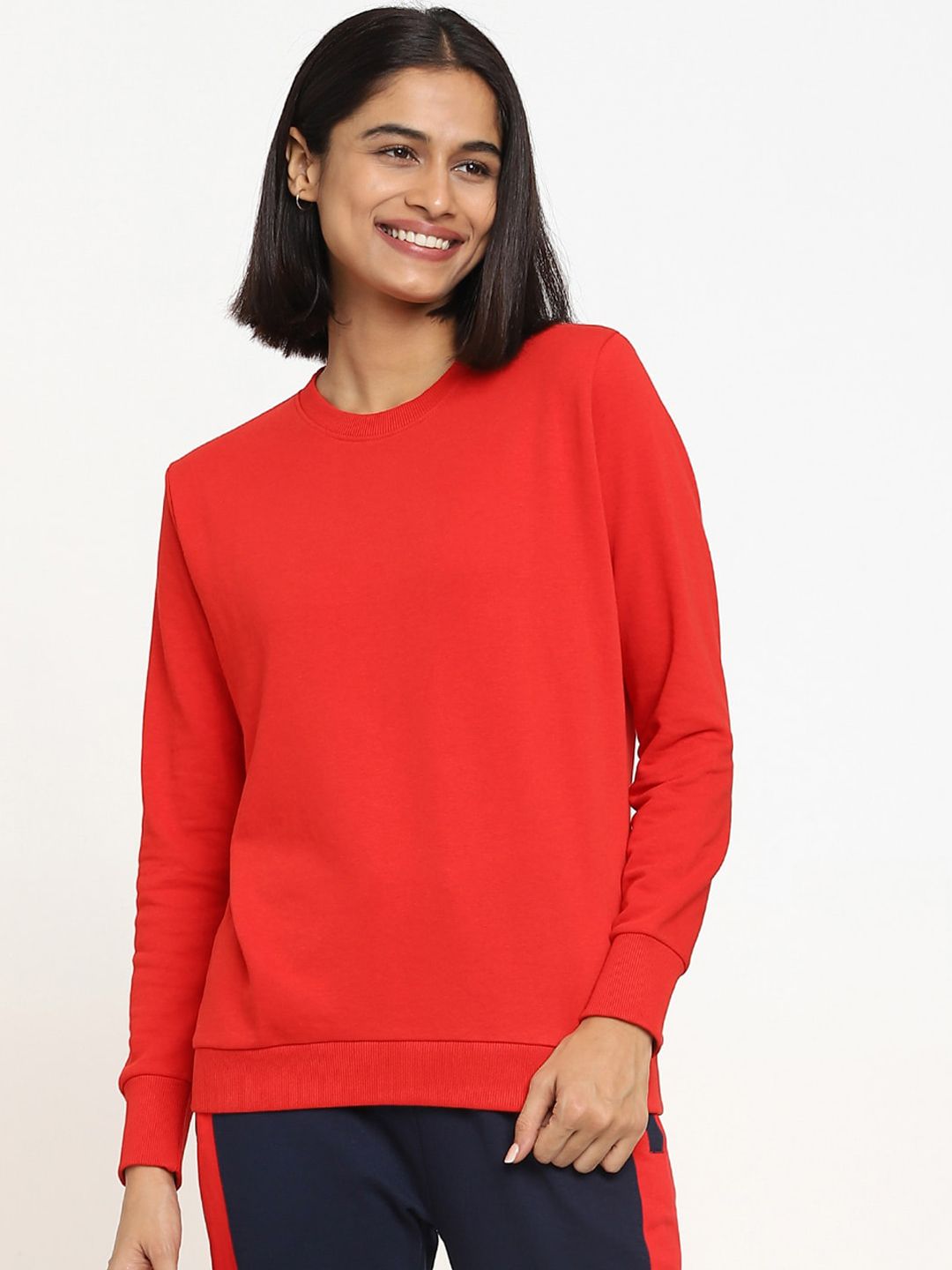 Bewakoof Women Red Sweatshirt Price in India