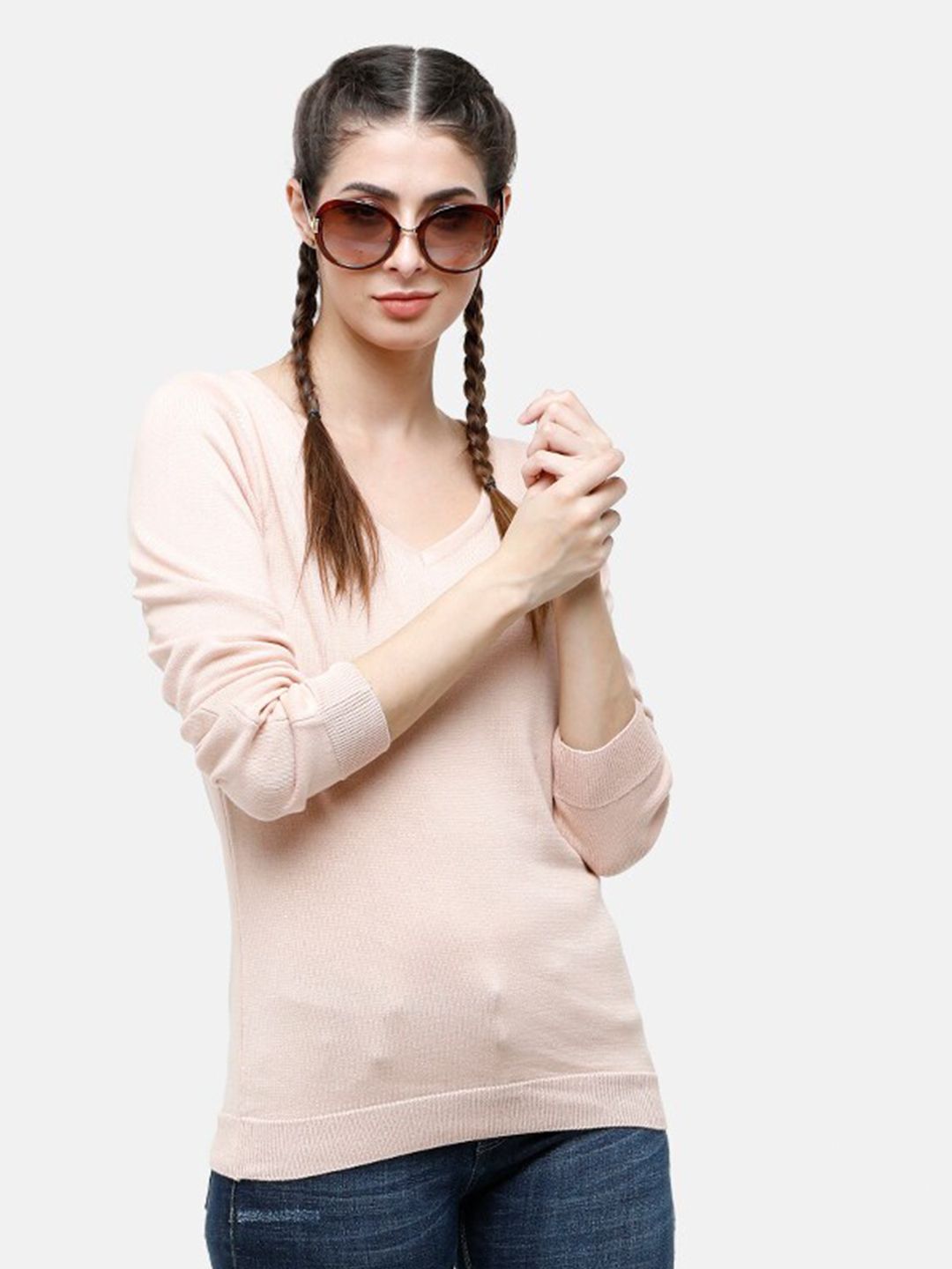98 Degree North Women Pink Pullover Price in India