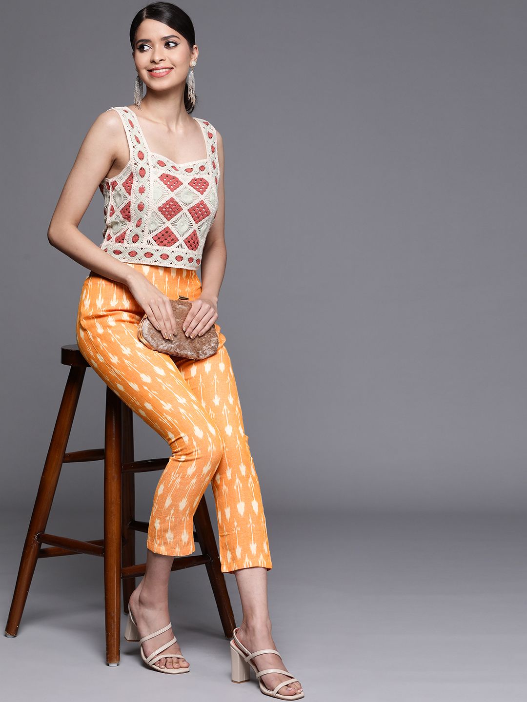 PINKSKY Women Yellow Smart Slim Fit Trousers Price in India