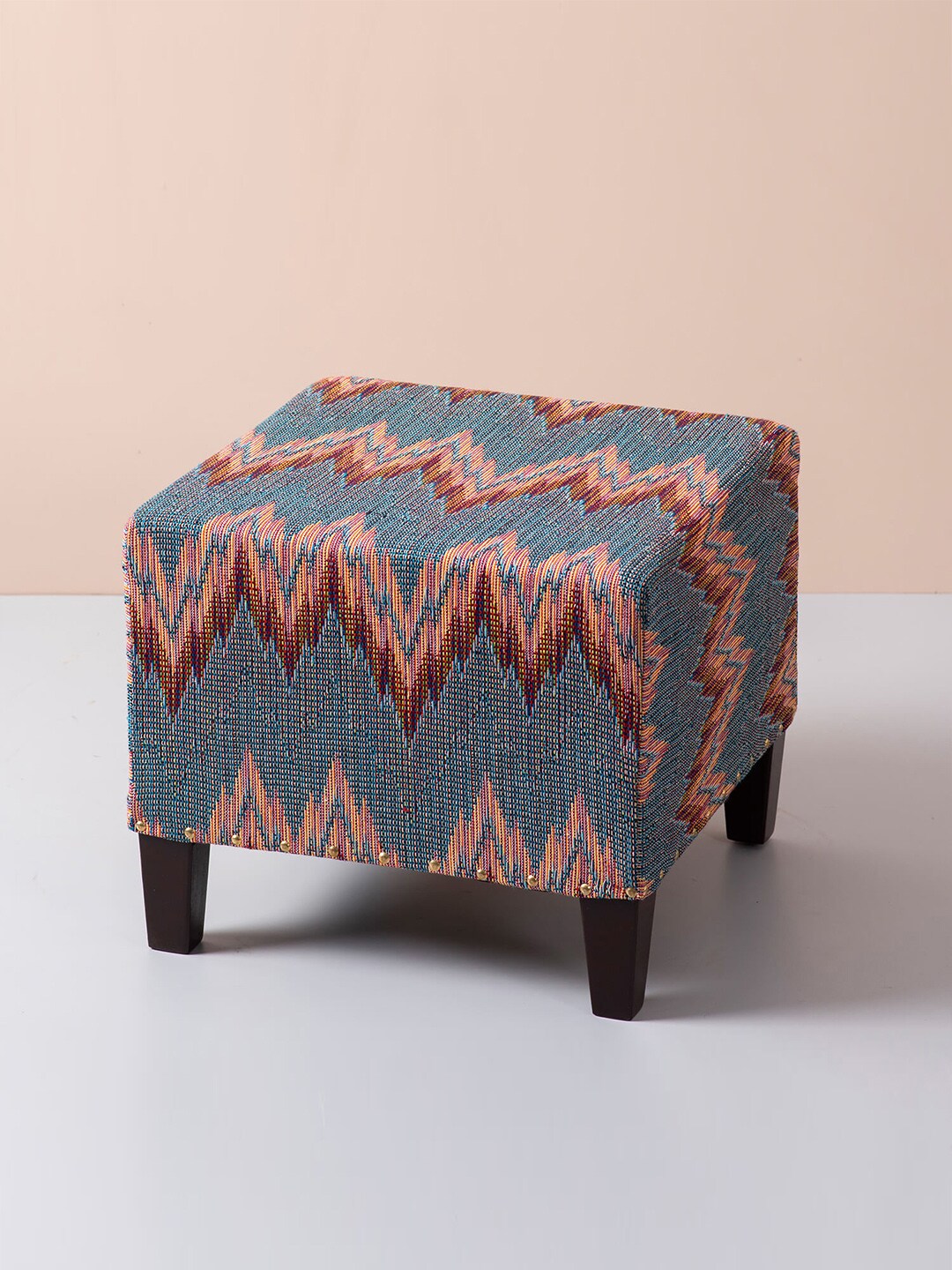 nestroots Multicoloured Square Shape Sitting Wide Ottoman Price in India