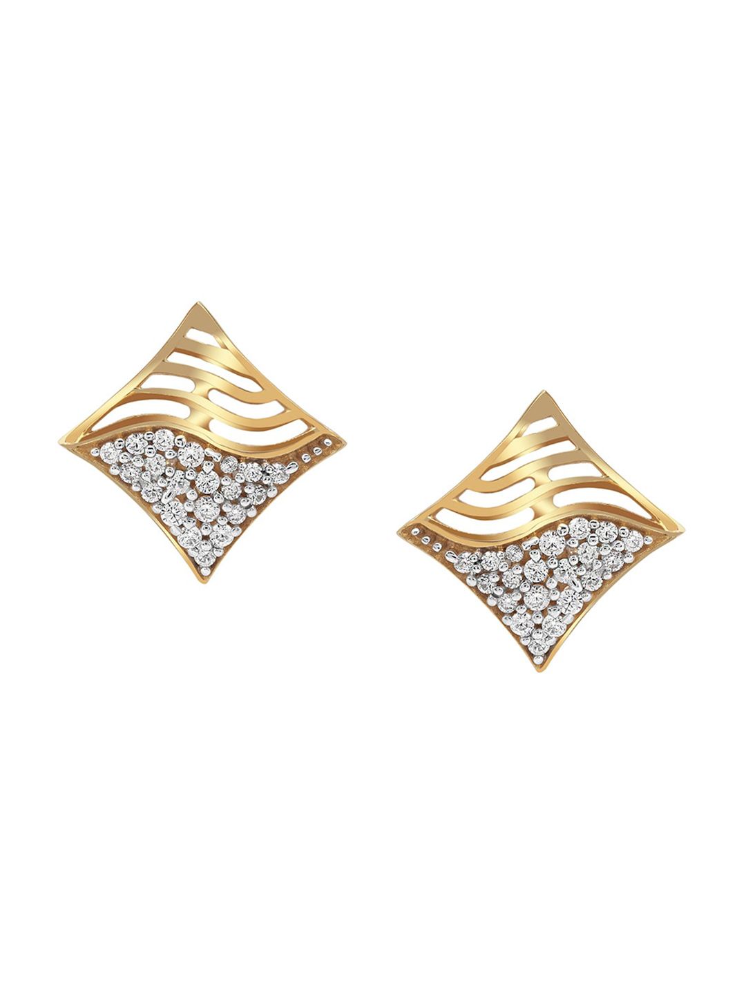 LA SOULA Gold-Toned Classic Studs Earrings Price in India