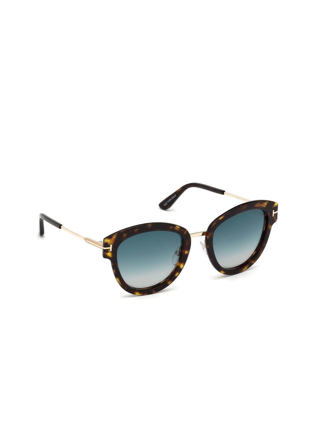 Tom Ford Women Blue Lens & Brown Wayfarer Sunglasses FT0574 52 52P Price in India