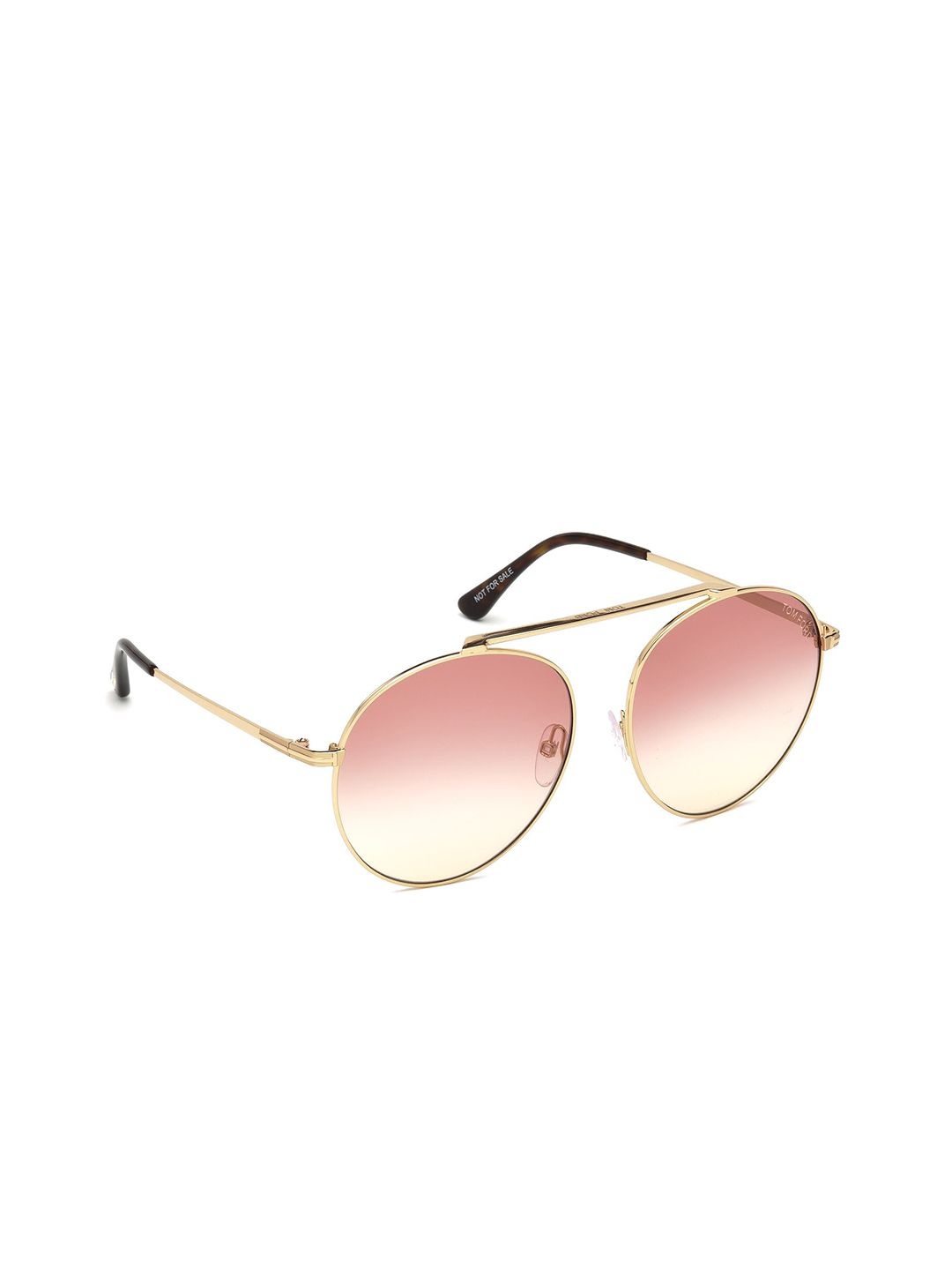 Tom Ford Women Pink Lens & Gold-Toned Sunglasses with UV Protected Lens FT0571 58 28Z Price in India