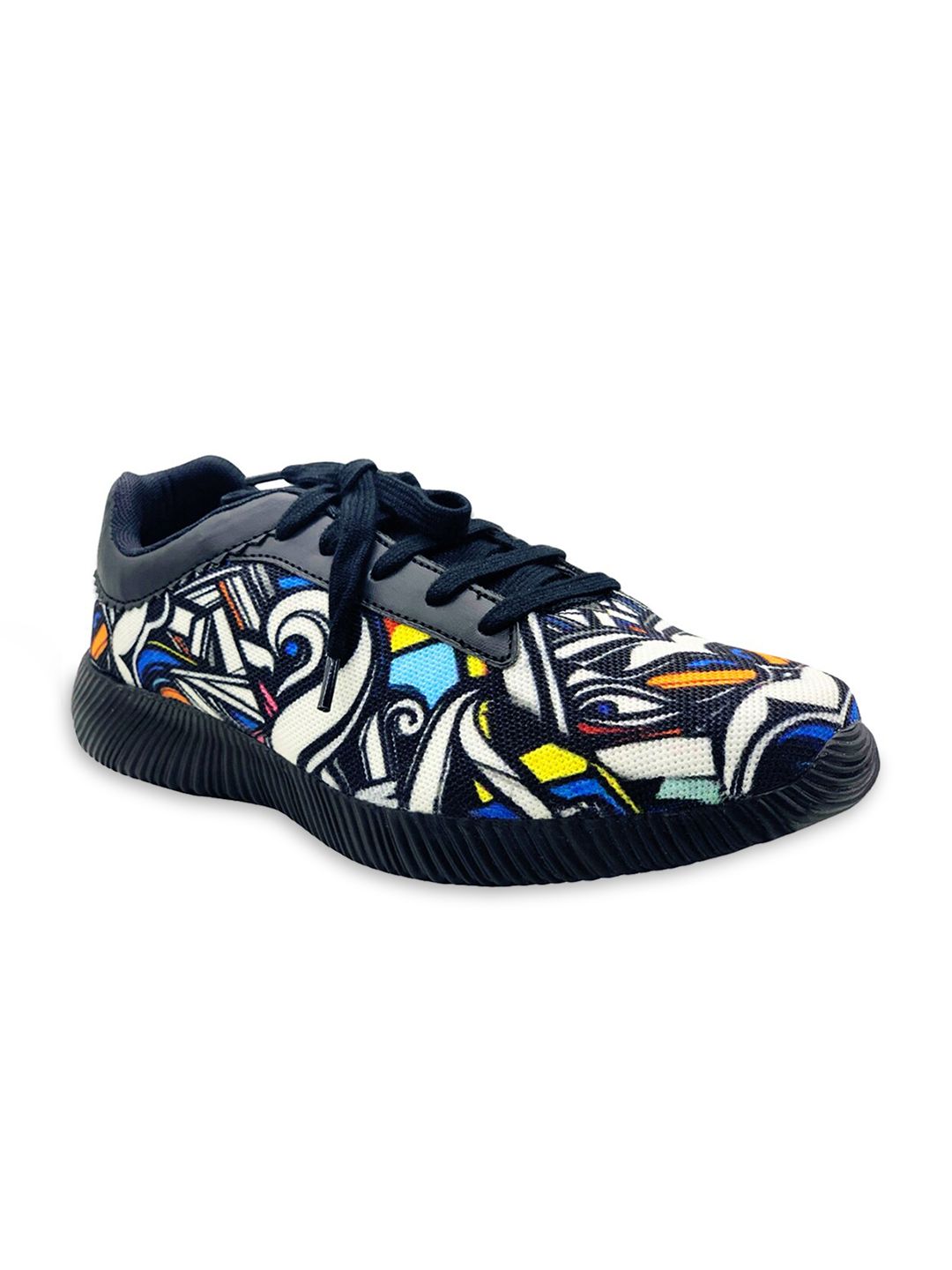 KazarMax Women Black & Multicoloured Mesh Walking Non-Marking Shoes Price in India