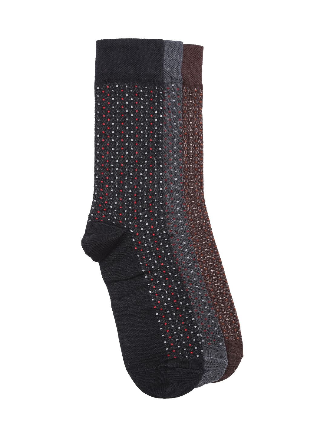 INVICTUS Men Set of 3 Patterned Above Ankle-Length Socks