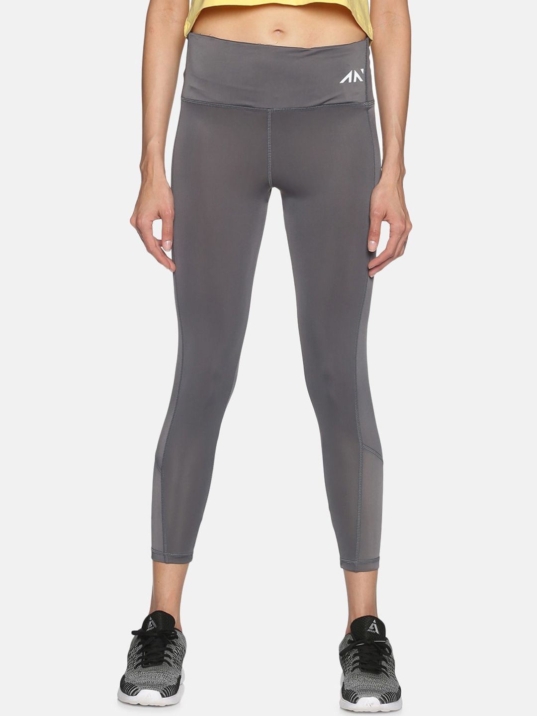AESTHETIC NATION Woman Grey Supple Performance Leggings Price in India