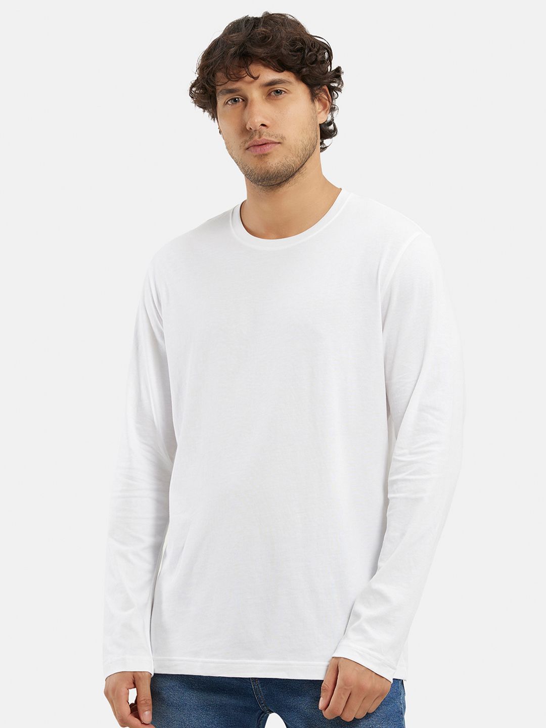 Jockey Super Combed Cotton Rich Solid Round Neck Full Sleeve T-shirt-AM95