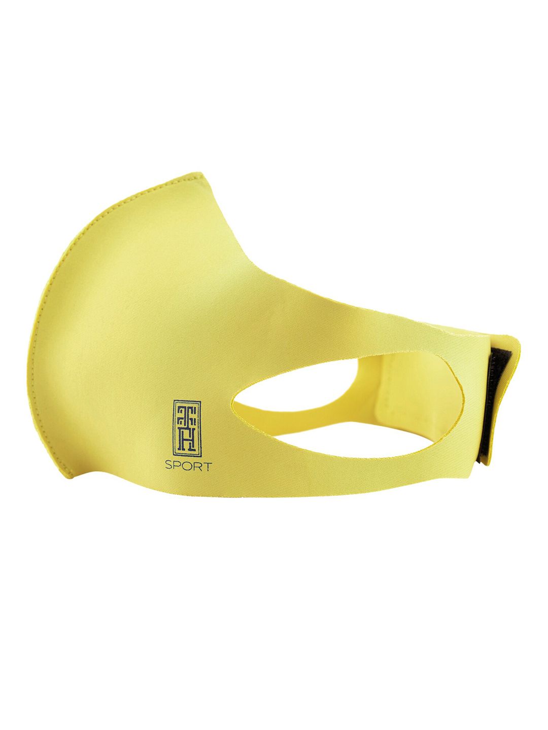 The Tie Hub Unisex Yellow Solid 1-Ply Reusable Neo Sports Cloth Mask With Band Price in India