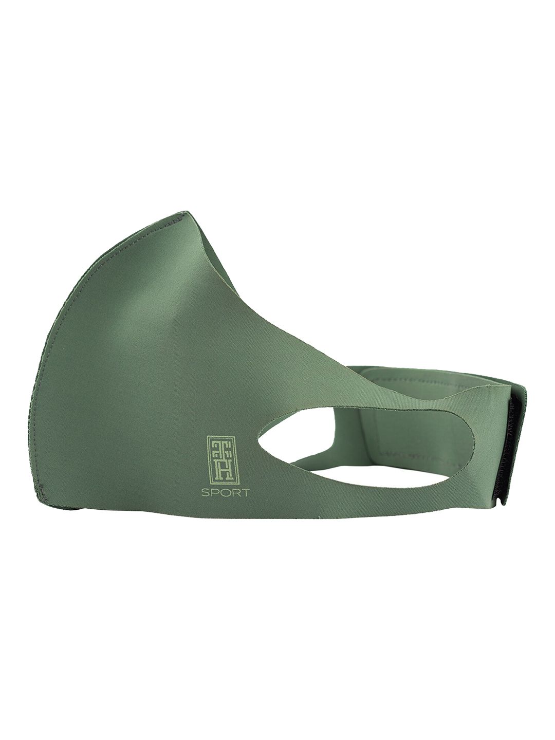 The Tie Hub Adults Green Solid 1-Ply Reusable Outdoor Mask with Band Small Price in India