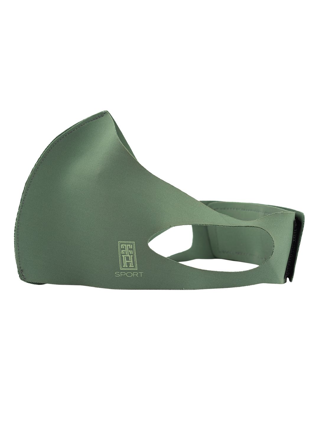 The Tie Hub Unisex Olive Sports Mask with Band Medium Price in India