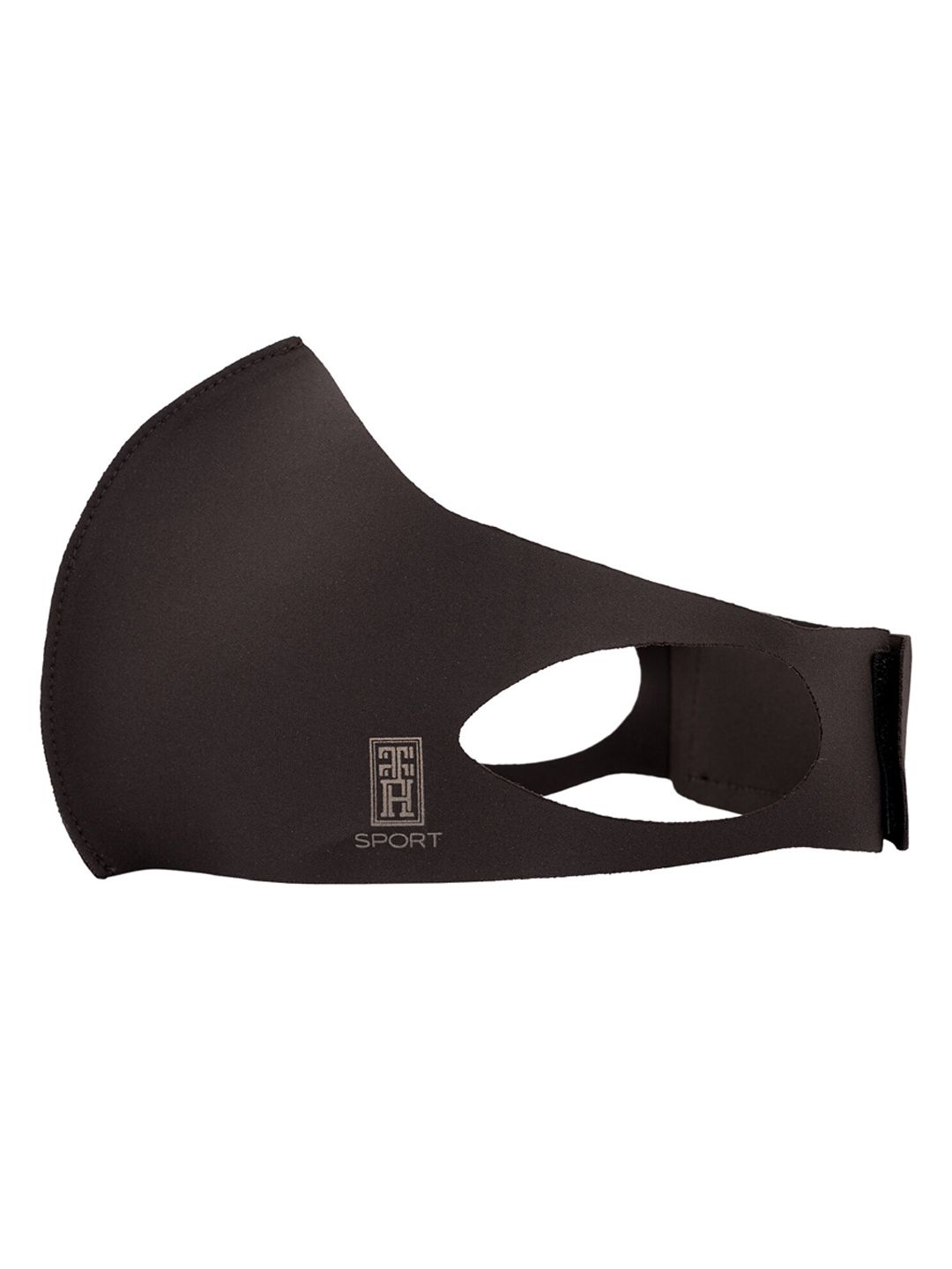 The Tie Hub Adults Brown Solid 1-Ply Reusable Sports Outdoor Mask with Band Small Price in India