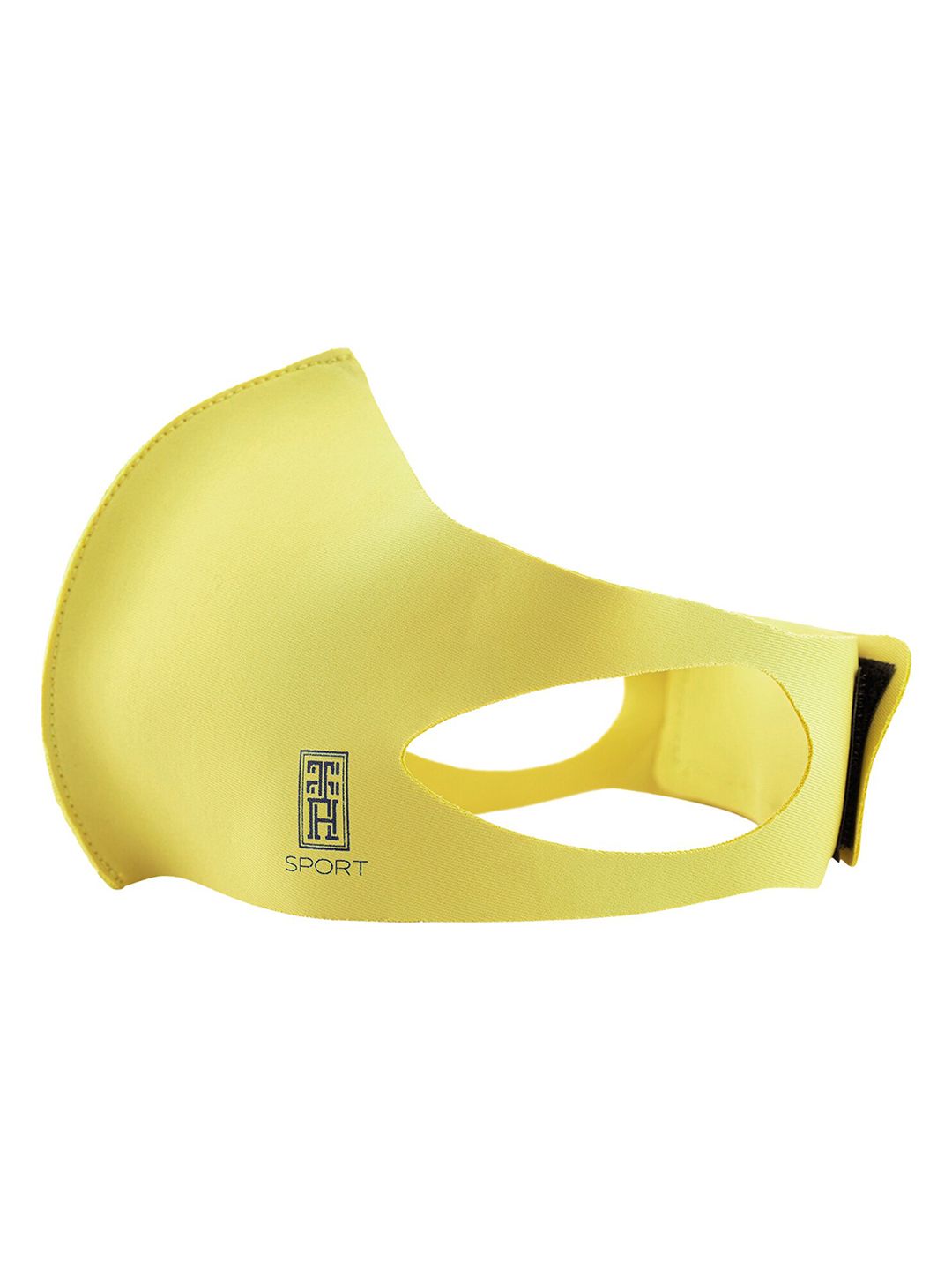 The Tie Hub Adults Yellow Solid 1-Ply Reusable Sports Outdoor Mask with Band Small Price in India