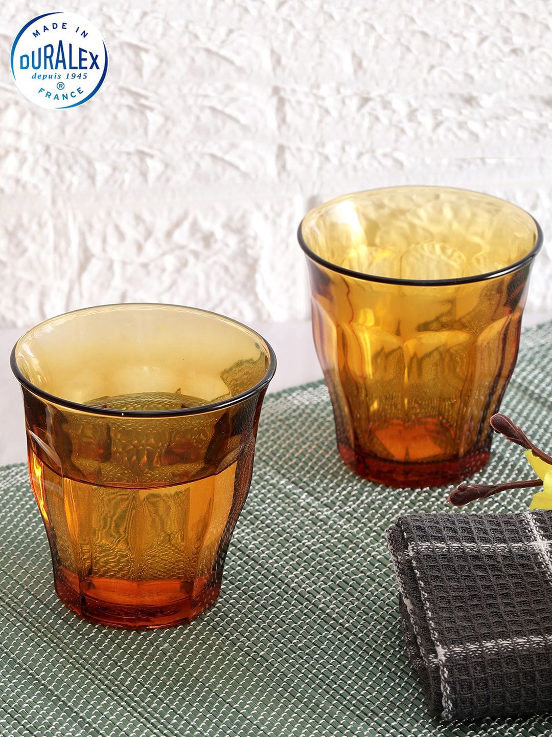 DURALEX Set Of 6 Brown Picardie Transparent Juice Tumbler Glass Price in India