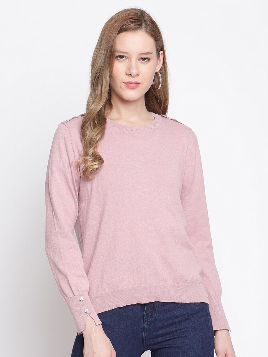 Madame Women Mauve Pullover Price in India