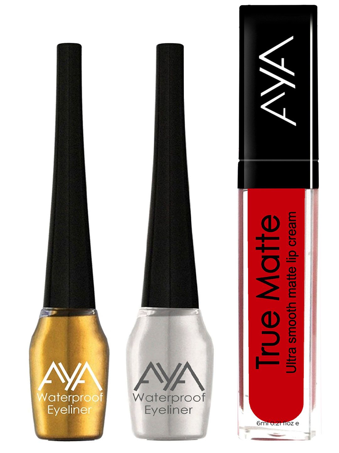 AYA Waterproof Liquid Eyeliner & Liquid Lipstick Combo 16 ml Price in India