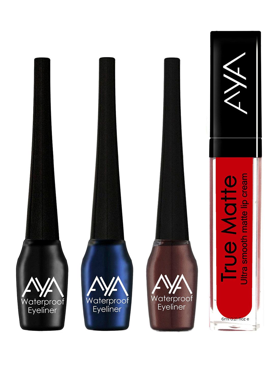 AYA Waterproof Liquid Eyeliner & Liquid Lipstick Combo 21 ml Price in India