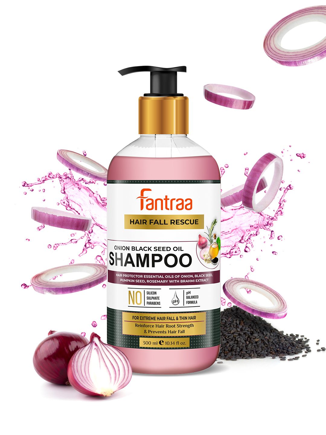Fantraa Unisex Onion Black Seed Oil Shampoo 300 ml Price in India