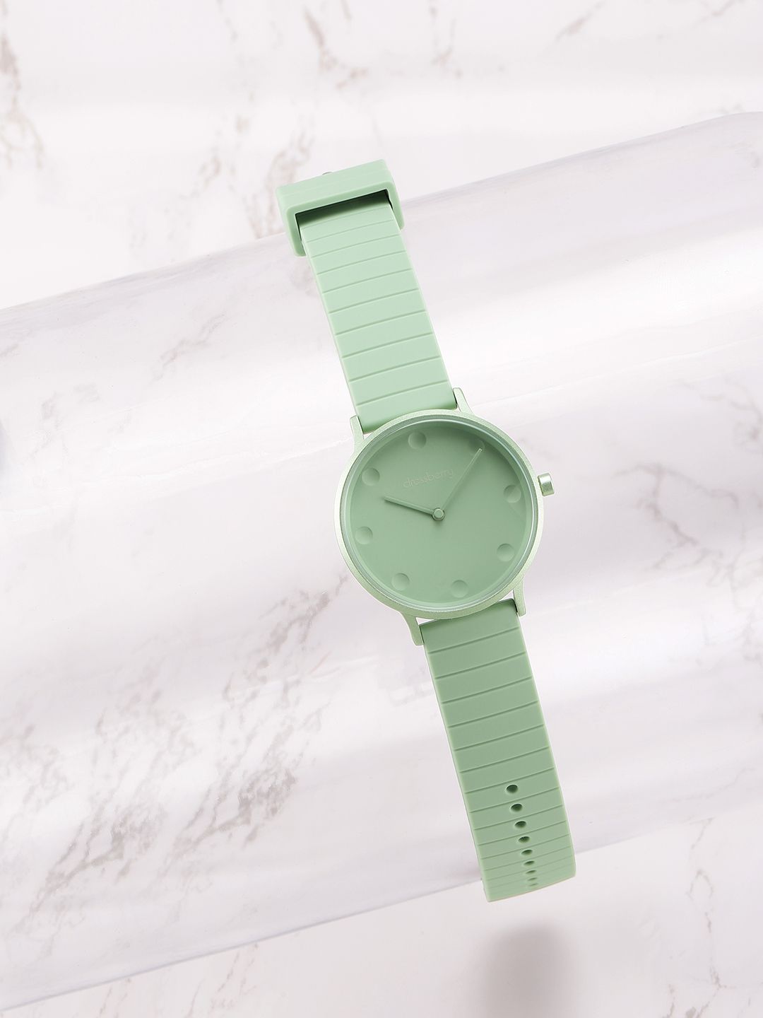 DressBerry Women Mint Green Dial & Textured Silicon Straps Analogue Watch MFB-PN-DK2856 Price in India