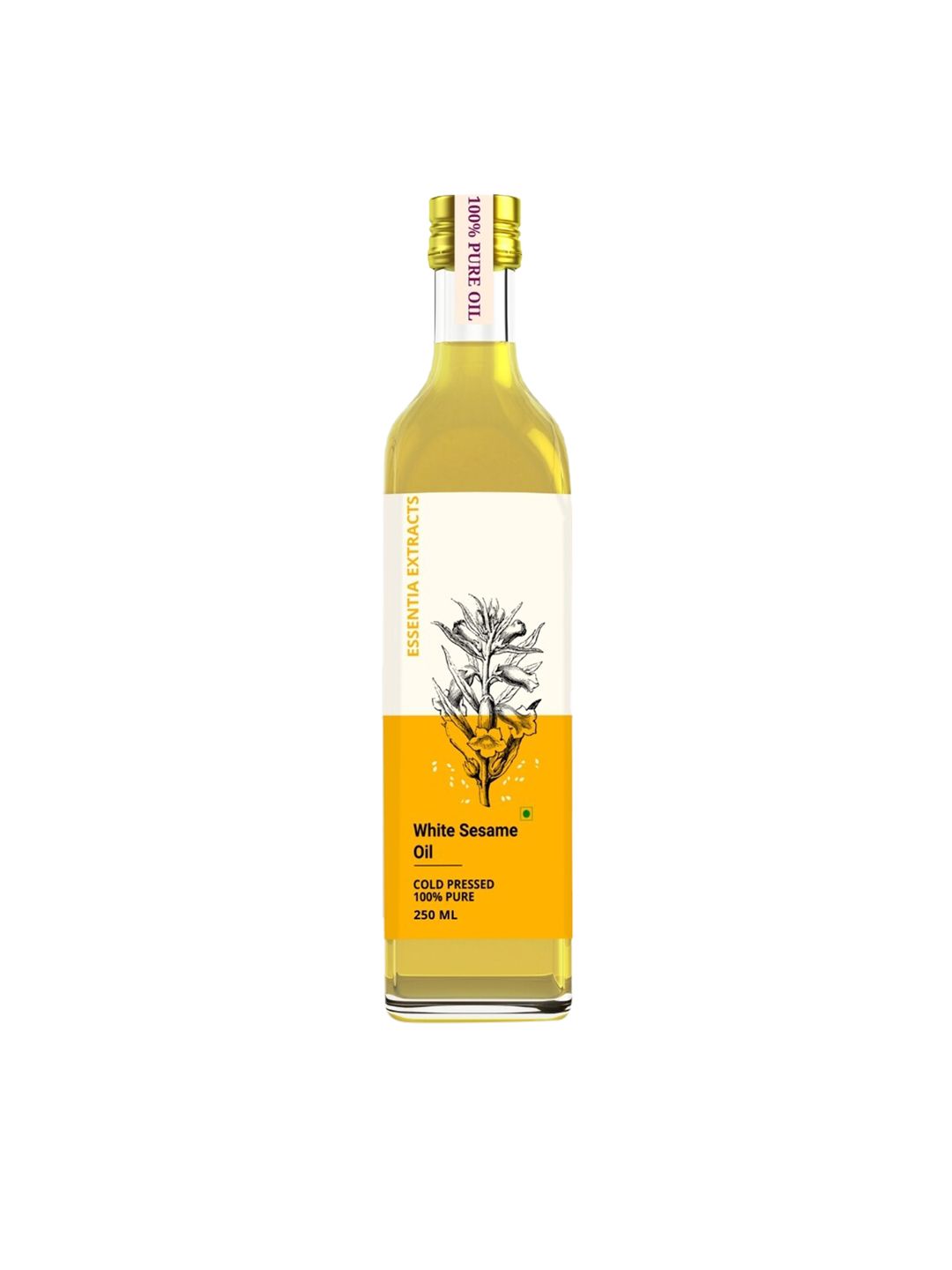ESSENTIA EXTRACTS Cold-Pressed White Sesame Oil - 250ml