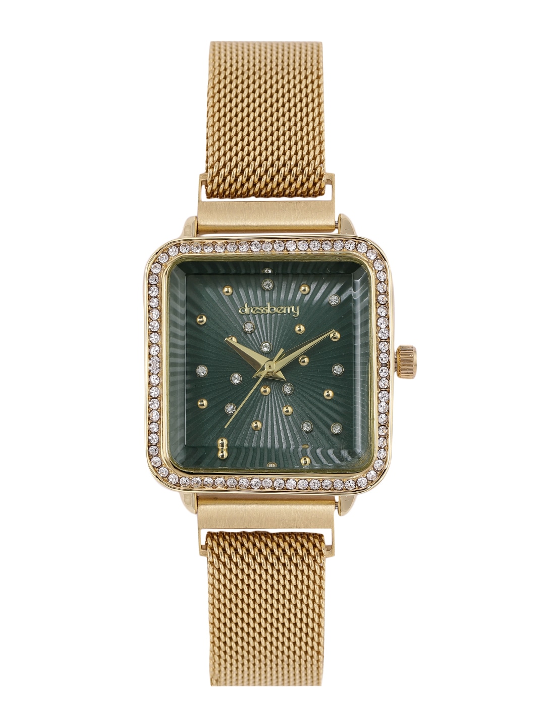 DressBerry Women Green Embellished Analogue Watch MFB-PN-CHR-S2169 Price in India