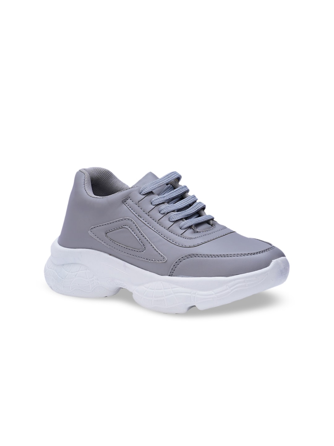 HERE&NOW Women Grey PU Casual Sneakers Price in India