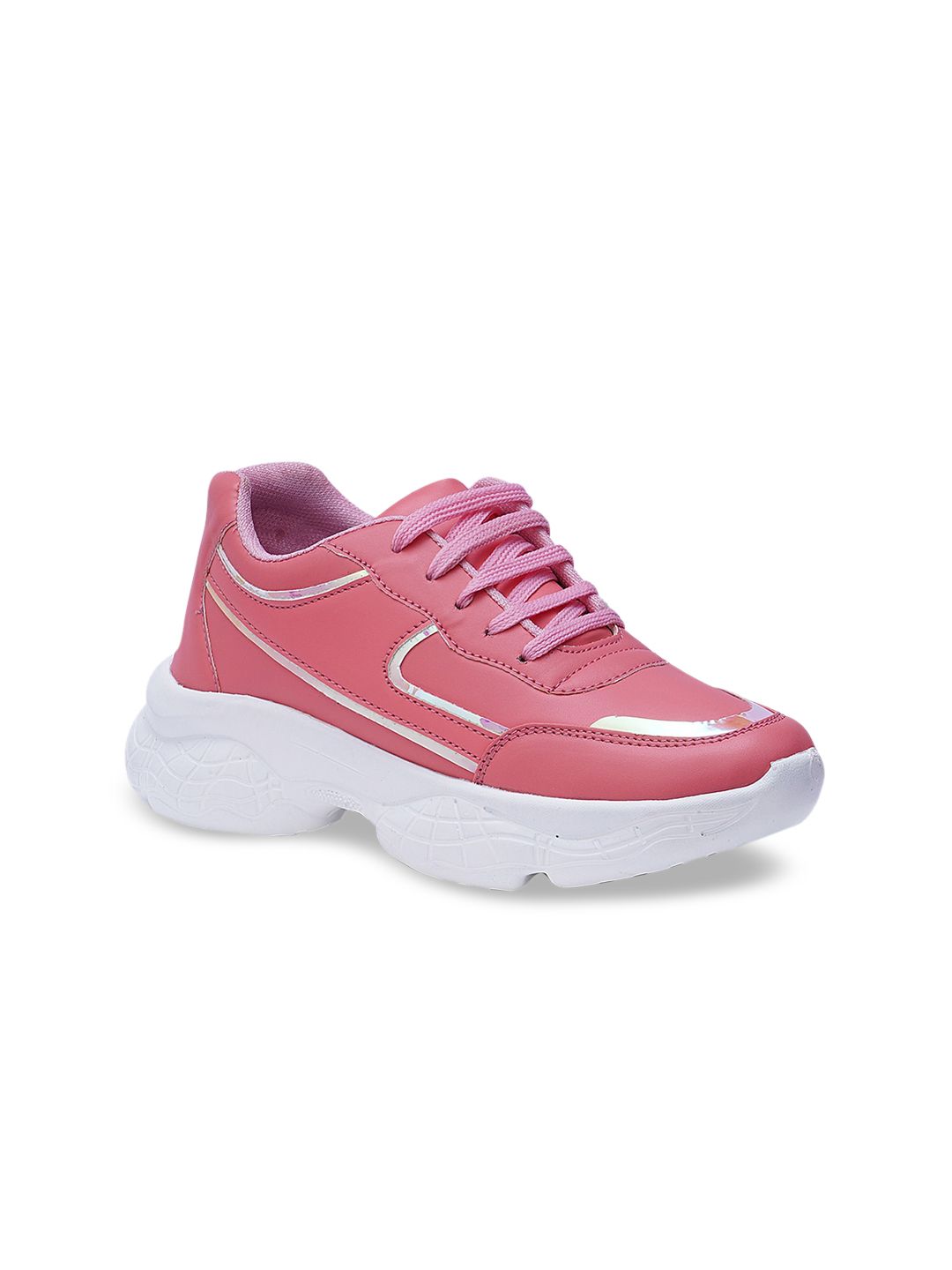 HERE&NOW Women Pink PU Sneakers Price in India