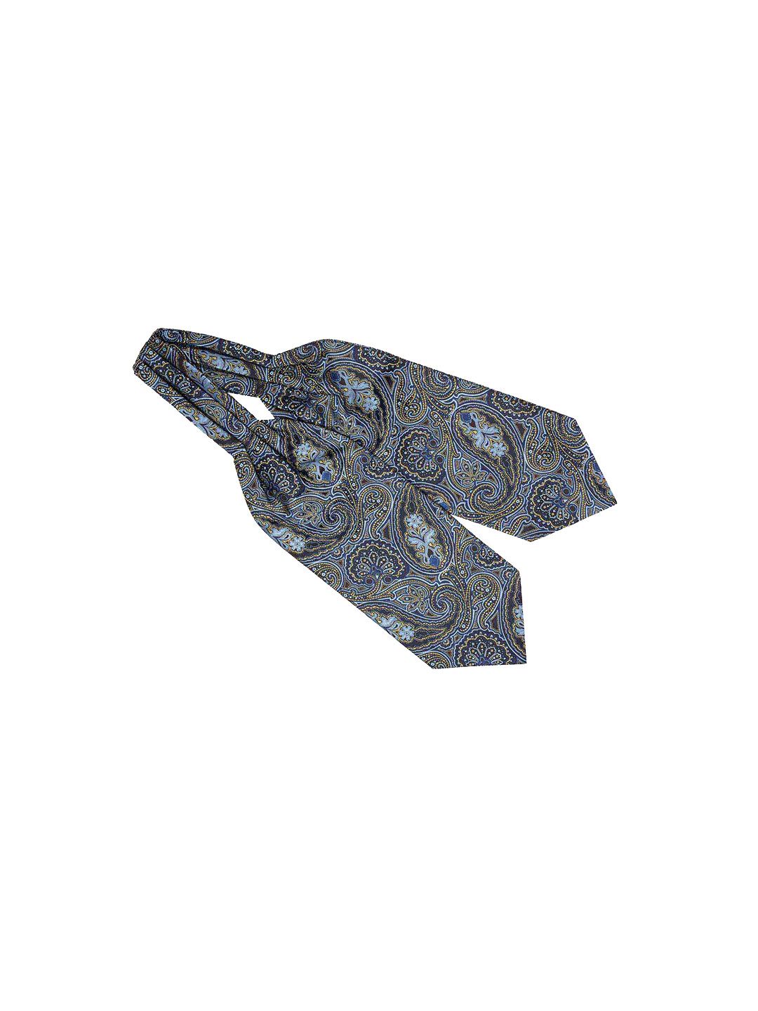 The Tie Hub Men Green Woven Design Cravat