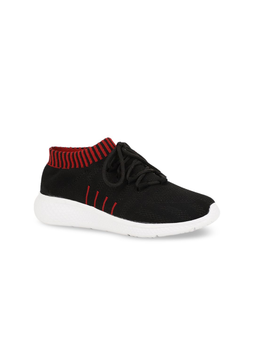 HERE&NOW Women Black Woven Design Sneakers Price in India