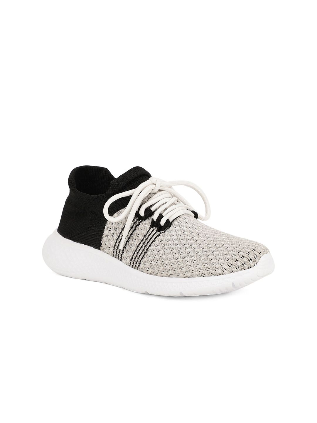 HERE&NOW Women Grey Woven Design Sneakers Price in India