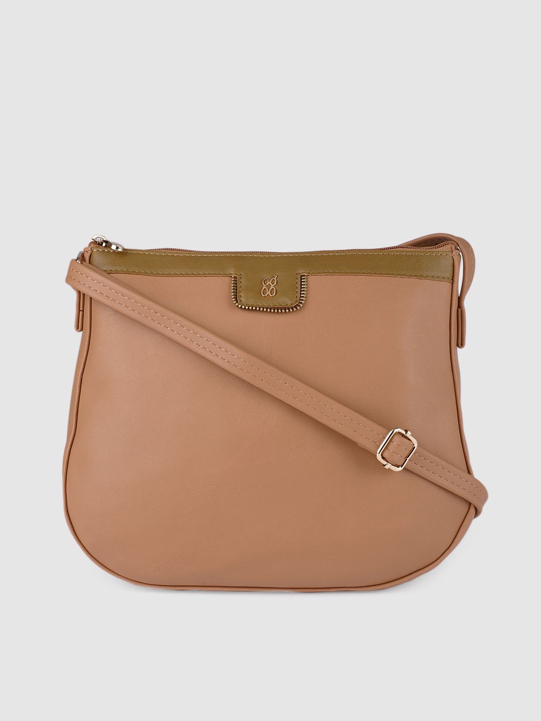 Baggit Beige Solid Sling Bag Price in India