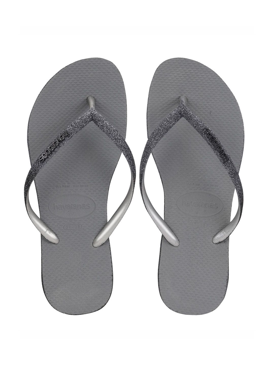 Havaianas Women Grey Embellished Sliders Price in India