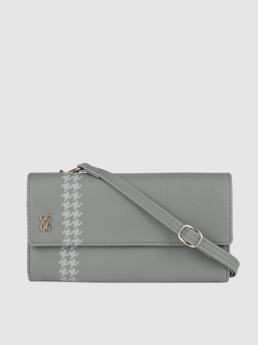 Baggit Women Grey Solid Two Fold Wallet Price in India