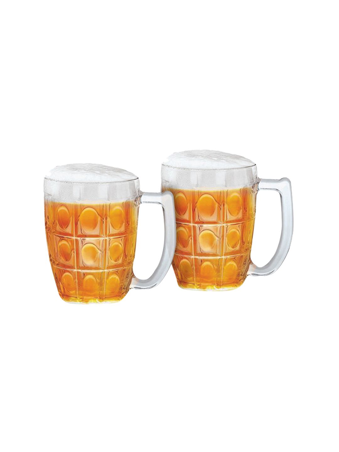 Home Centre Set of 2 Corsica Essential- Transparent Glass Beer Mug - 350 ml Price in India