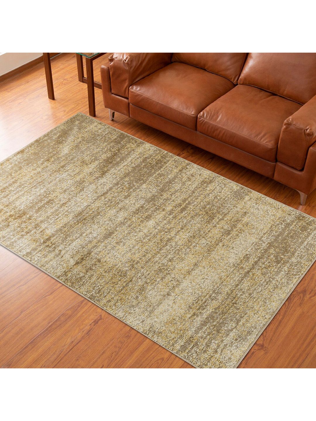 Home Centre Beige Textured & Woven Polyester Carpet Price in India