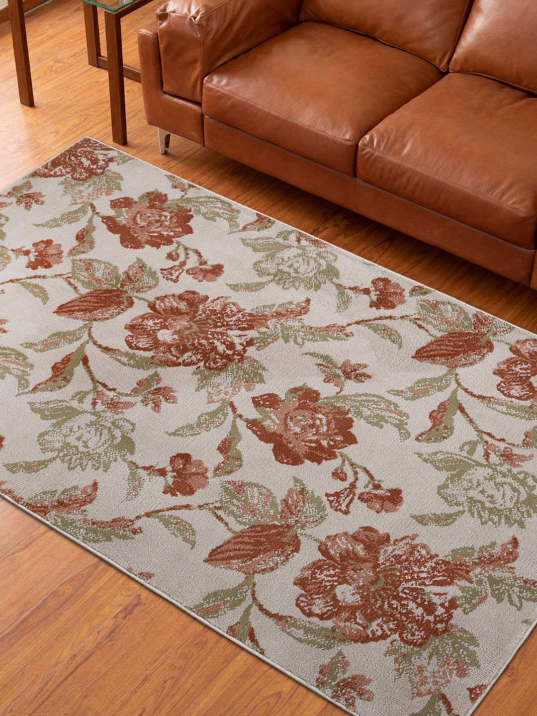 Home Centre Savanna Multicolour Textured Polyester Woven Carpet Price in India