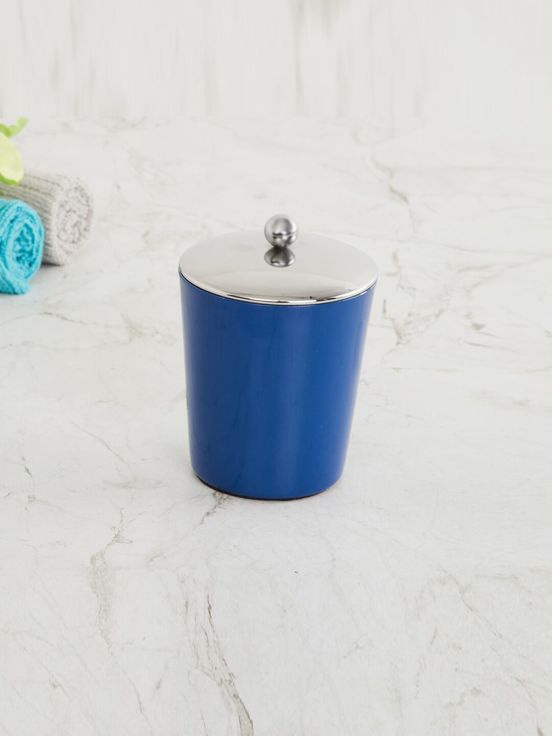 Home Centre Health Living Blue Solid Stainless Steel Storage Tumbler with Lid Price in India