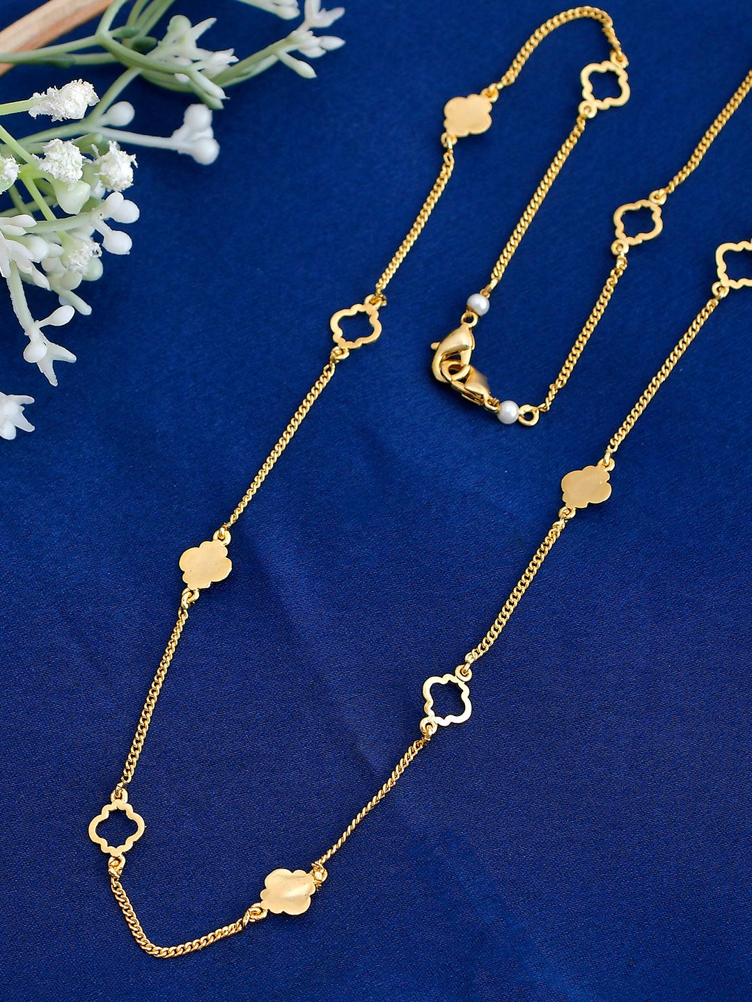 Shoshaa Gold-Toned Brass Gold-Plated Handcrafted Chain Price in India
